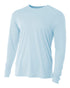 A4 Youth Cooling Performance Long Sleeve Crew (N3165), Color 'Pastel Blue'